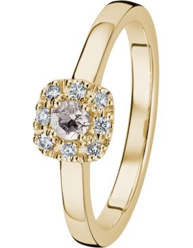 Kohinoor Valerie 033-263-08MO morganite diamond ring 14k gold