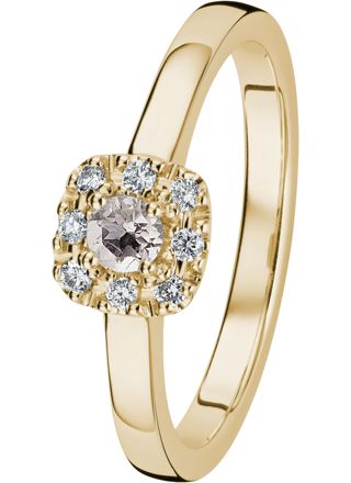 Kohinoor Valerie 033-263-08MO morganite diamond ring 14k gold