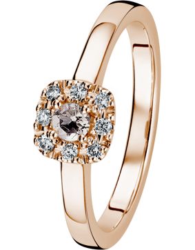 Kohinoor 033-263P-08MO morganite diamond ring 14k rose gold