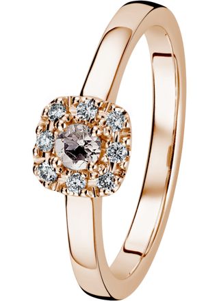 Kohinoor 033-263P-08MO morganite diamond ring 14k rose gold