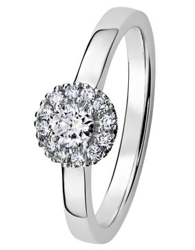 Kohinoor 033-264V-30 diamond ring white gold Valerie