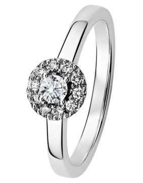 Kohinoor 033-265V-20 diamond ring white gold Valerie