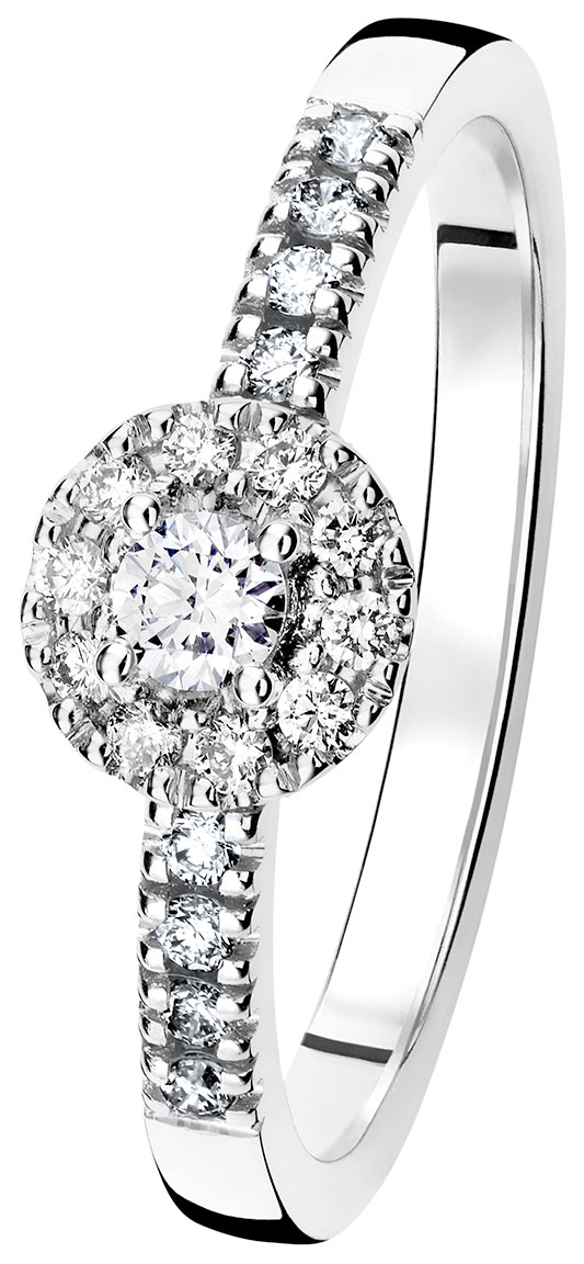 Kohinoor 033-265V-28 diamond ring white gold Valerie