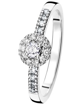 Kohinoor 033-265V-28 diamond ring white gold Valerie