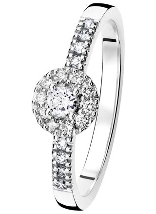 Kohinoor 033-265V-28 diamond ring white gold Valerie