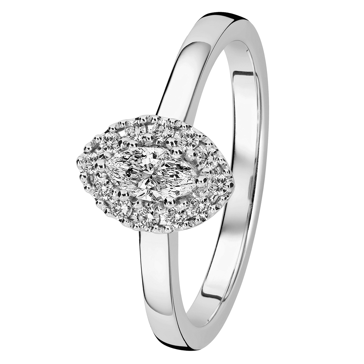 Kohinoor Valerie white gold diamond ring 0.31 ct 033-266V-32