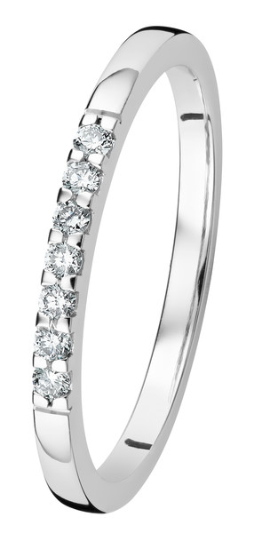 Kohinoor Linnea scallop Diamond ring white gold 033-406V-10