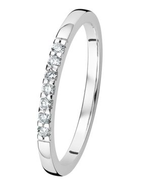 Kohinoor Linnea scallop Diamond ring white gold 033-406V-10