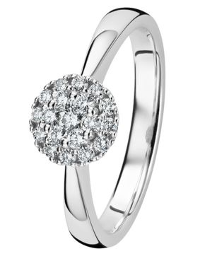 Kohinoor Dharma Round Diamond ring white gold 033-412V-28