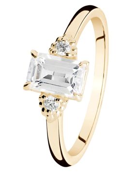 Kohinoor Celeste 0,04 ct topaz diamond ring 033-441KT-04