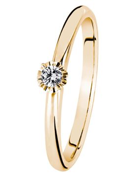 Kohinoor Vega diamond ring yellow gold 033-445-05