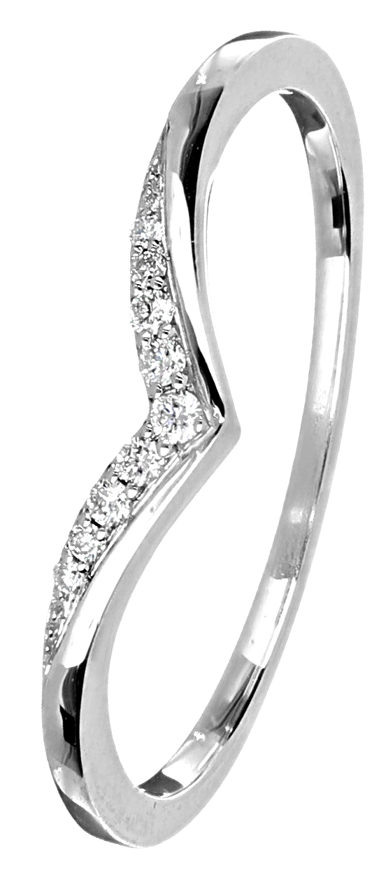 Kohinoor Chevron white gold diamond ring 033 9826V