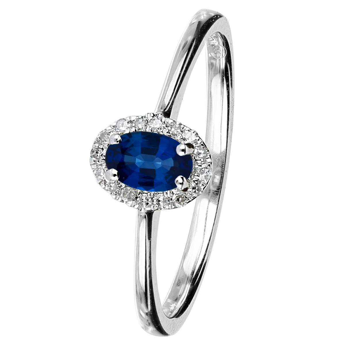 Kohinoor Diamond ring with a sapphire 033-P7303VS