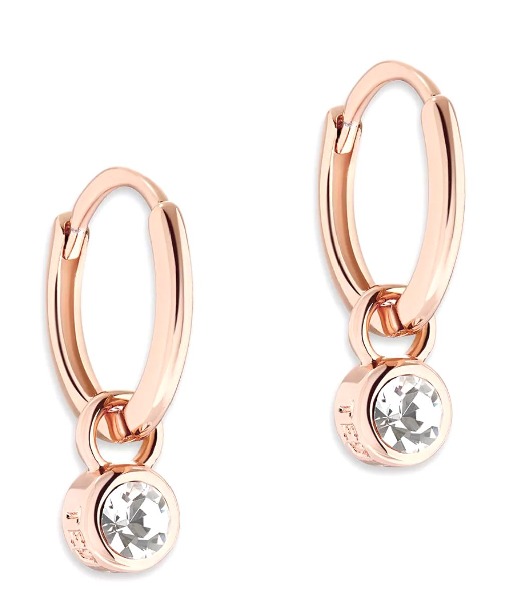 Ted Baker Sinalaa rose gold colored drop earrings 06-TBJ3028-24-02