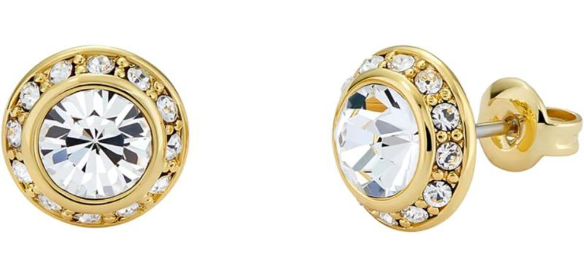 Ted Baker Soletia gold colored halo earrings 06-TBJ3698-02-02