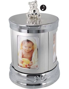 Photo frame with music box silver 078693