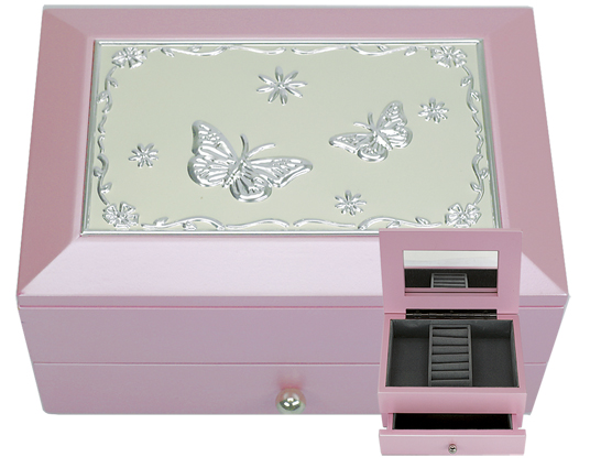 Jewelry box lightred/grey 078846
