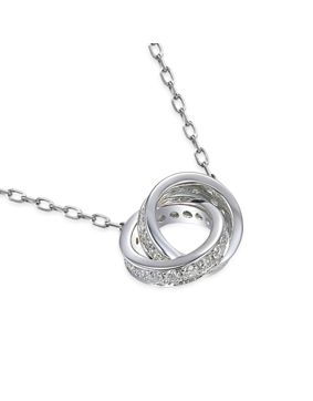 Lykken Elegance 9k white gold diamond necklace 0.24 ct 45 cm