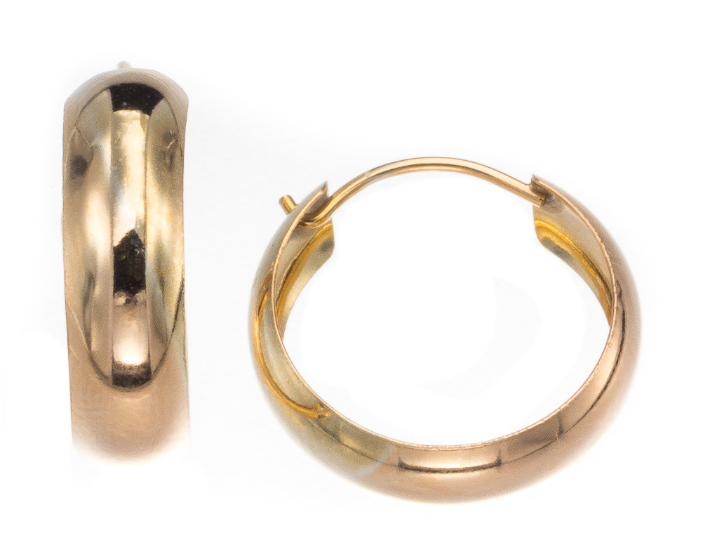 Silver Bar hoops 6-18 goldplated 7261