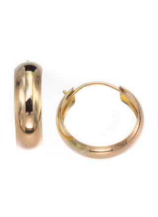 Silver Bar hoops 6-18 goldplated 7261