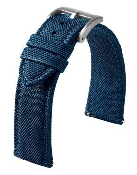 Tiera nylon strap with stitching blue