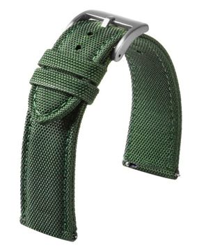 Tiera nylon strap with stitching green