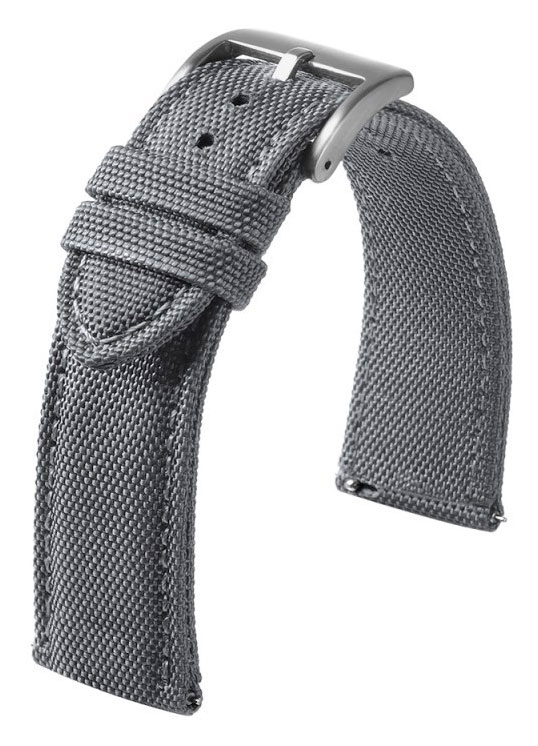 Tiera nylon strap with stitching gray