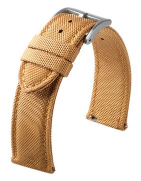 Tiera nylon strap with stitching yellow