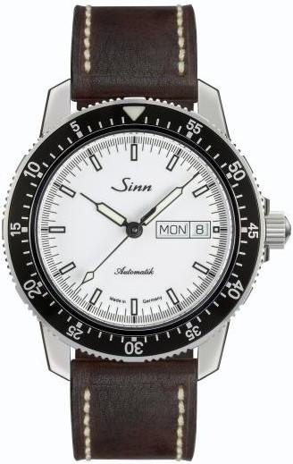 Sinn 104 St Sa I W with brown leather strap