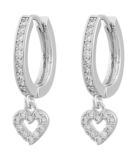 SNÖ of Sweden Valentina round earrings s/clear 1090-6300012
