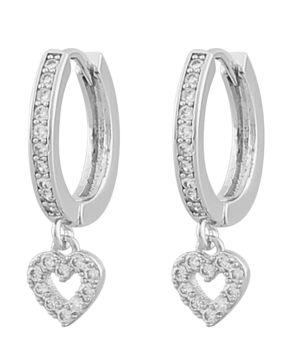 SNÖ of Sweden Valentina round earrings s/clear 1090-6300012