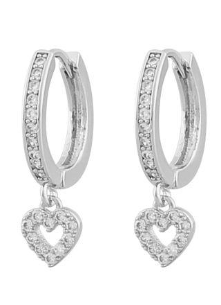 SNÖ of Sweden Valentina round earrings s/clear 1090-6300012
