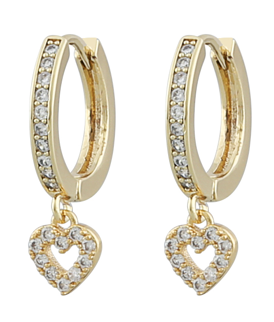 SNÖ of Sweden Valentina round earrings g/clear 1090-6300251