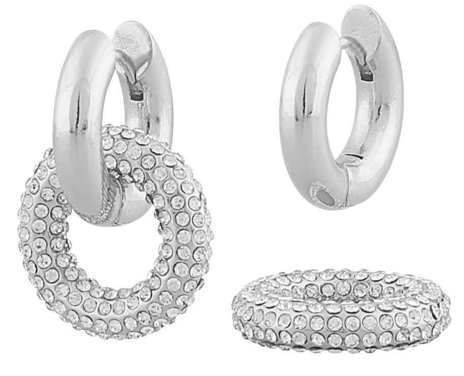 SNÖ of Sweden Friday earrings s/clear 1096-7000012