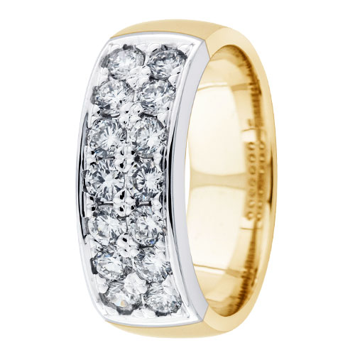Festive Thelma 111-100-KV two-toned row diamond ring