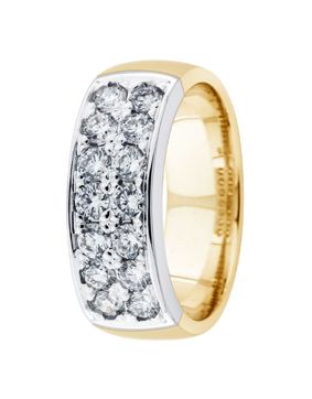 Festive Thelma 111-100-KV two-toned row diamond ring