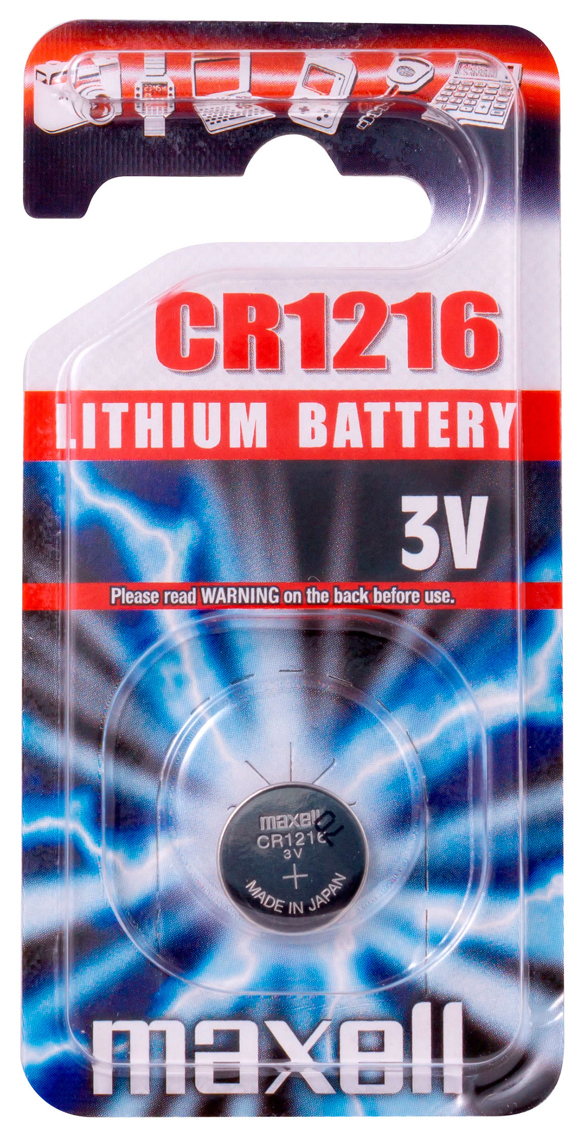 Maxell lithium battery CR1216 3V
