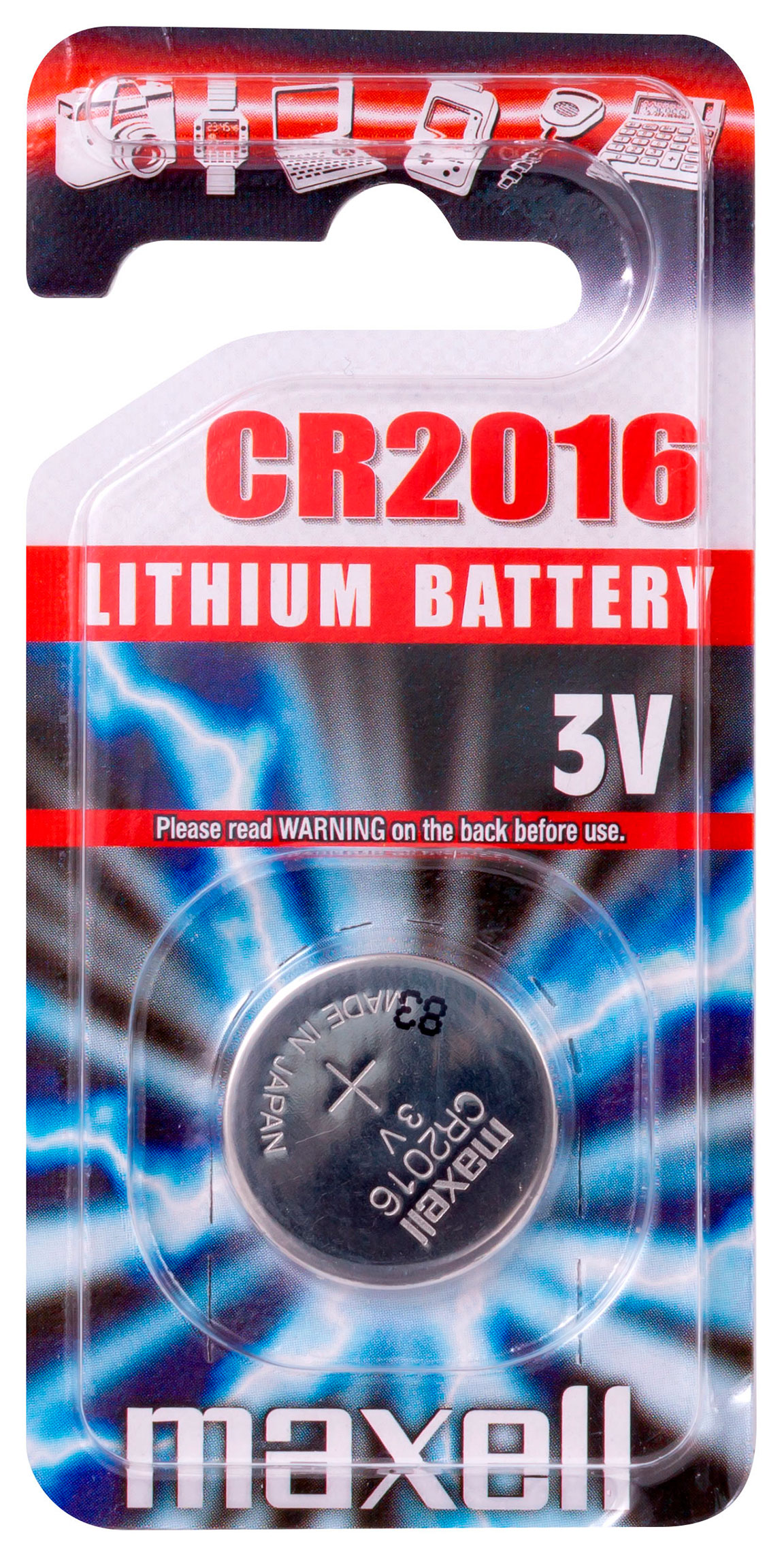 Maxell button battery CR2016 3V