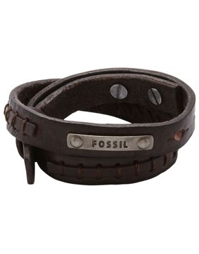 Fossil bracelet Brown Double Wrap JF87354040