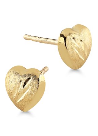 Goldearrings heart diamantcut 113031