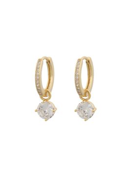 Snö of Sweden Rola round gold-plated hoop earrings 20 mm 1082-6300251