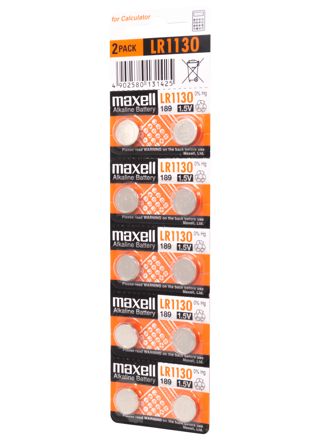 Maxell alkaline button battery LR1130 10PK MF (5X2) 1.5V