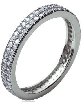 Lykka Casuals two-tier eternityband in silver 3 mm