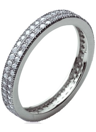 Lykka Casuals two-tier eternityband in silver 3 mm