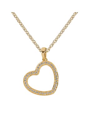 Kohinoor Gold Heart Diamond Pendant 123-9836