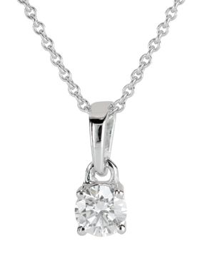 Kohinoor diamond pendant + chain 123-9851V