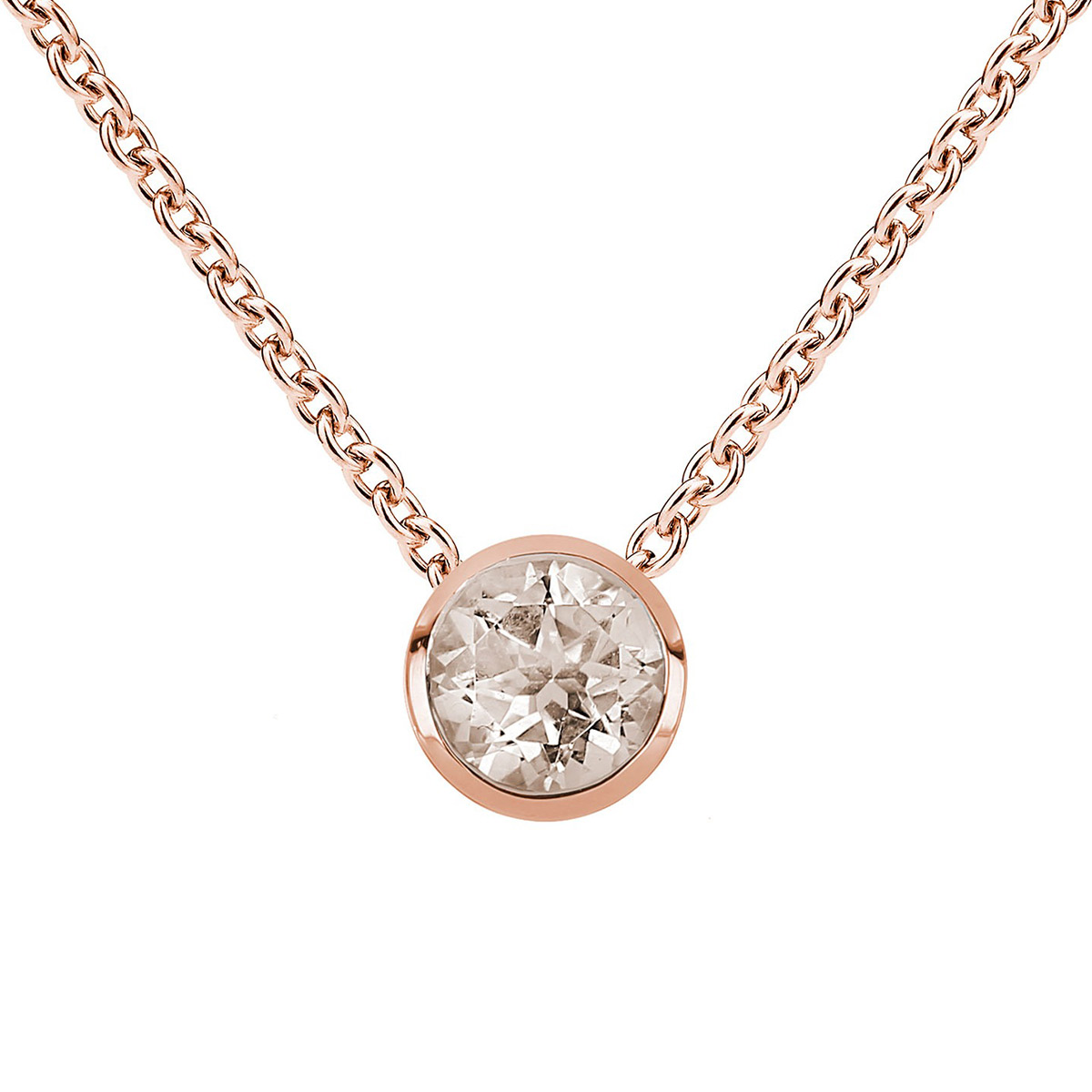 Kohinoor rose gold morganite necklace 123-P5673PMO