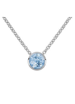 Kohinoor white gold blue topaz necklace 123-P5673VT