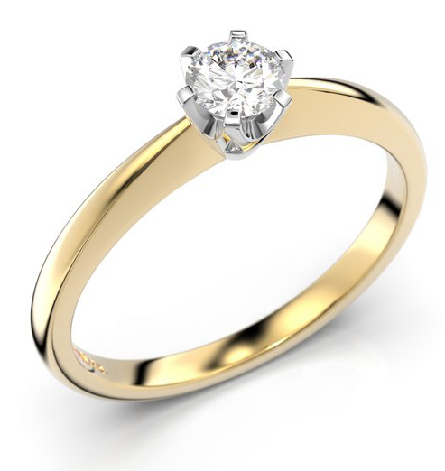 Festive Classic solitaire diamond ring 128-020-KV