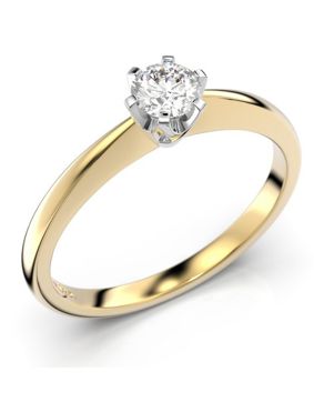 Festive Classic solitaire diamond ring 128-020-KV